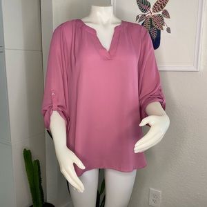Chaus New York Mid-Sleeve Blouse